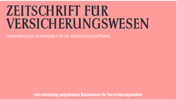 ZeitschriftFuerVersicherungswesen ZeitschriftFuerVersicherungswesen